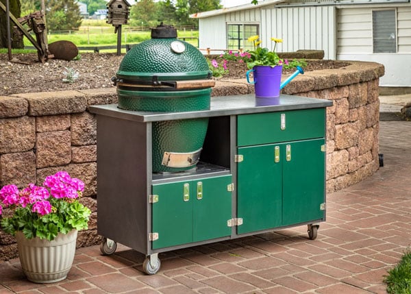 green grill cabinet