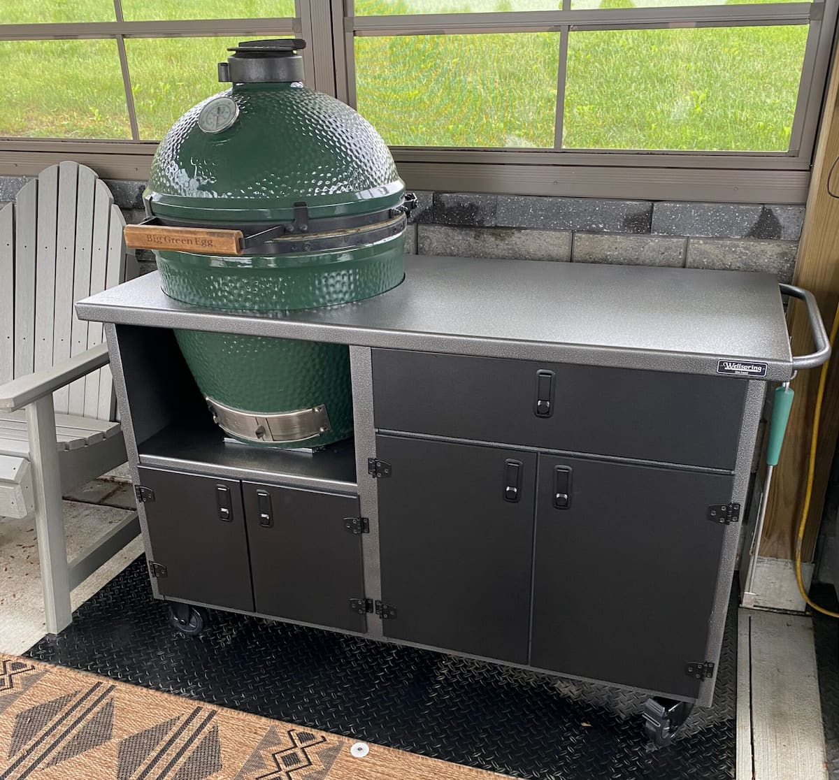 Grey alpha series grill cabinet